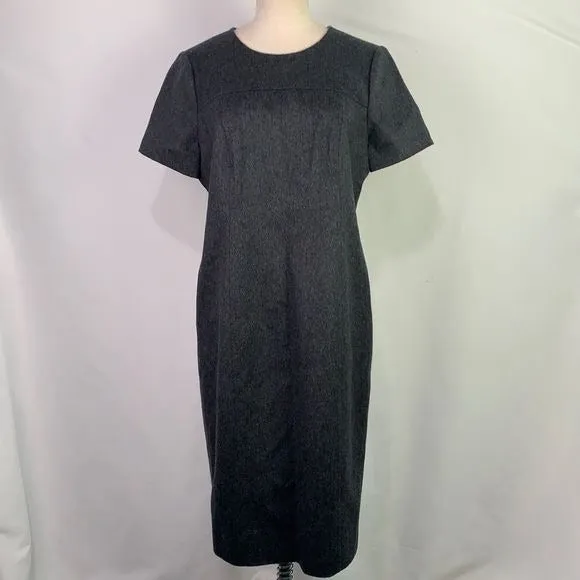 MaxMaragreywool blend short sleeve dress