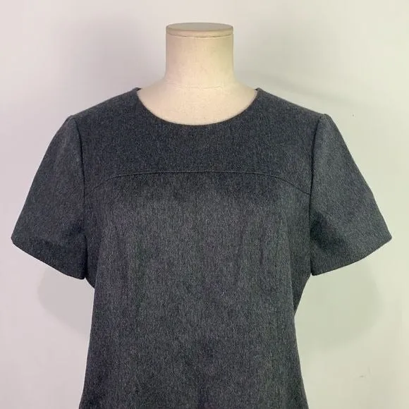 MaxMaragreywool blend short sleeve dress