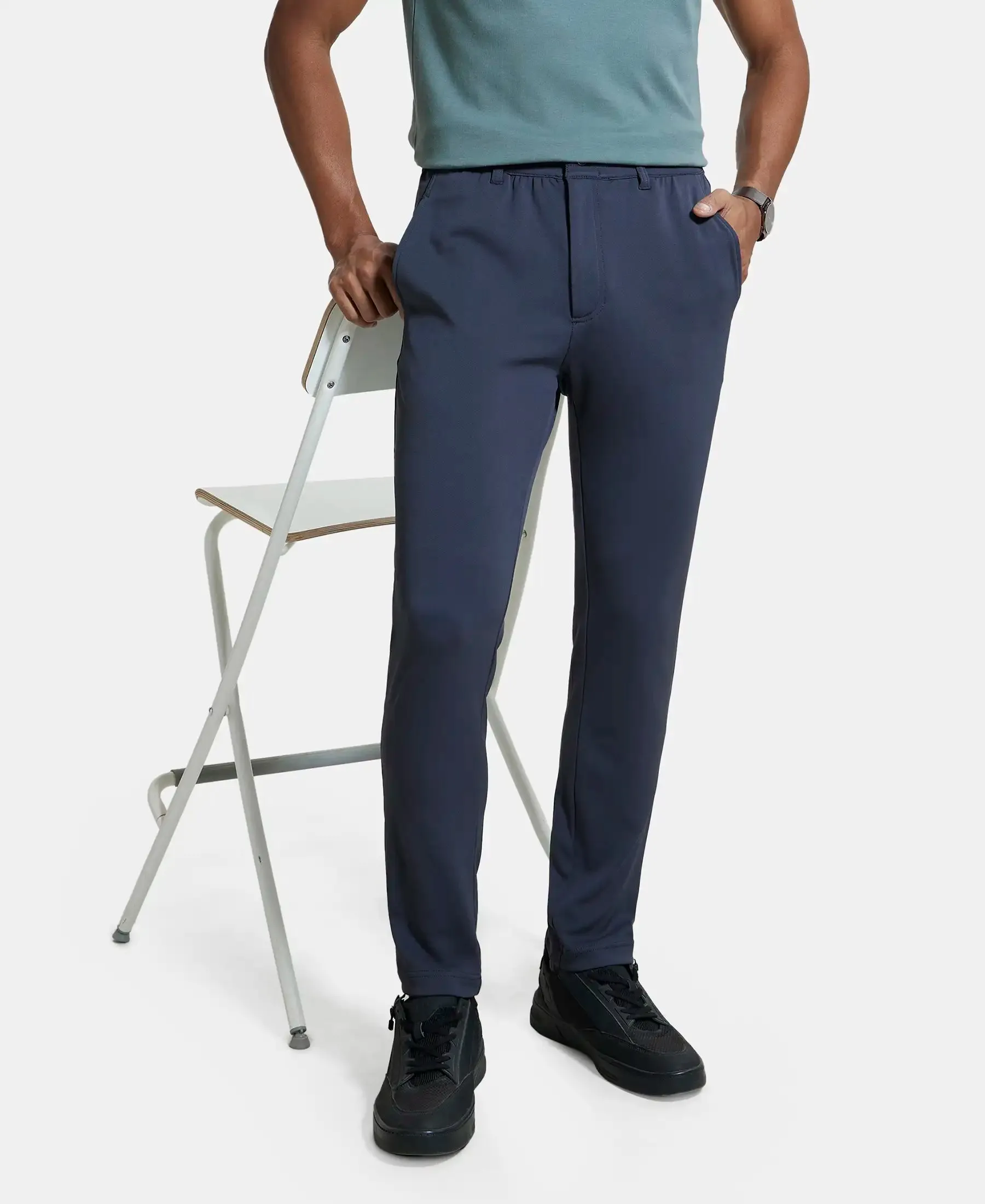 Microfiber Slim Fit All Day Pants with Convenient Side and Back Pockets - Graphite