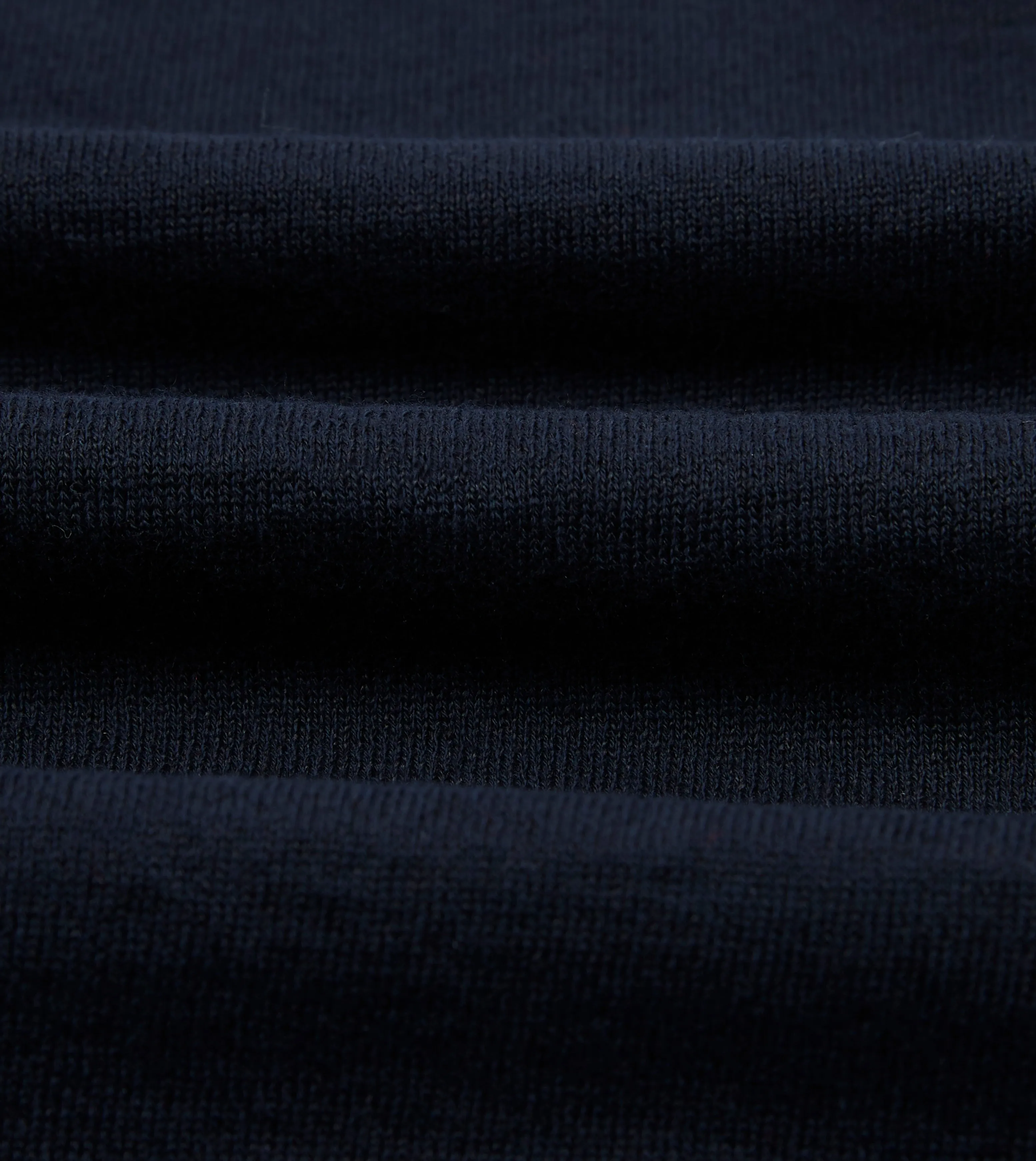 Navy Knitted Linen-Cotton Short-Sleeve Polo Shirt