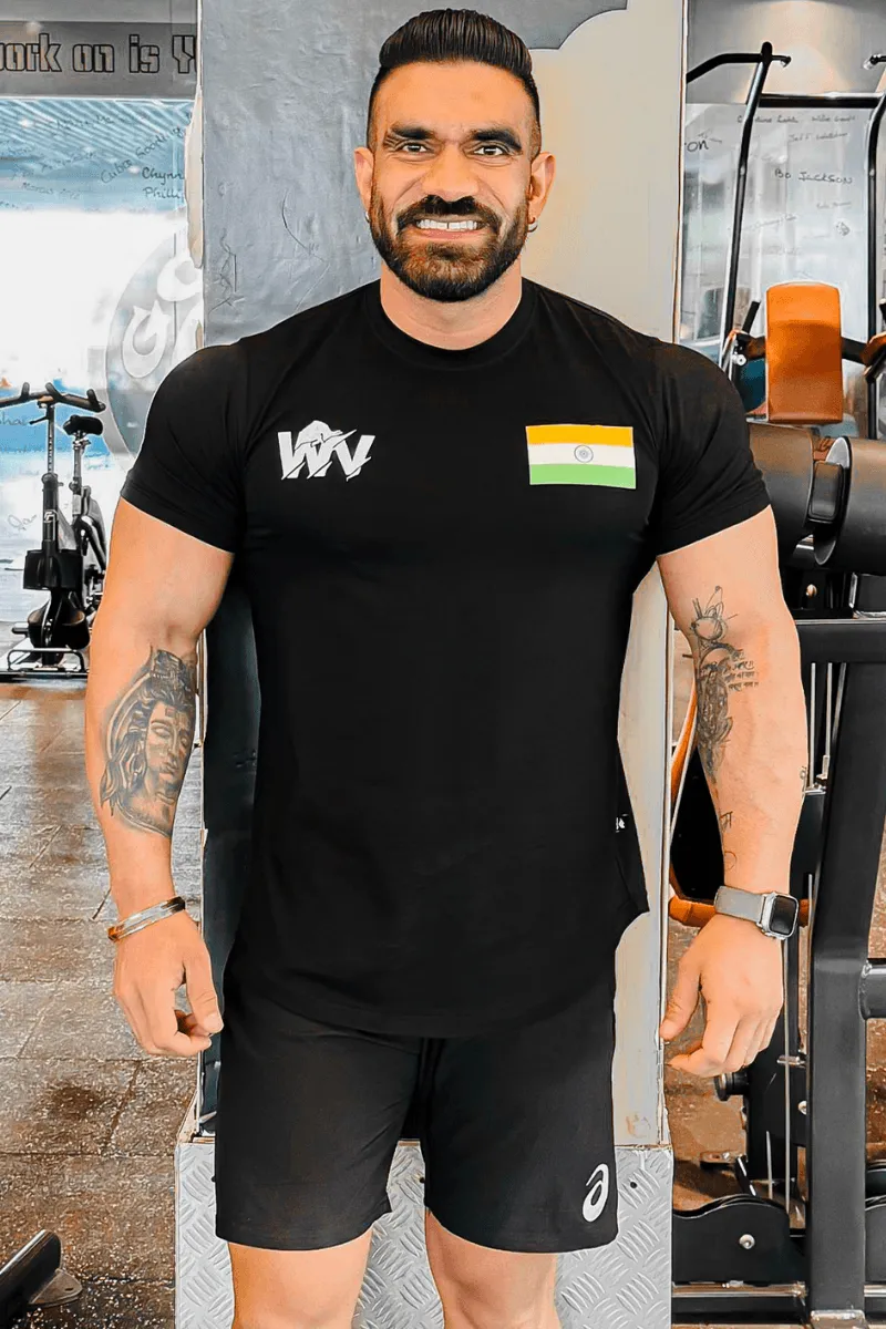 OFFICIAL INDIA SPORTS ATHLETE T-SHIRT (BLACK)