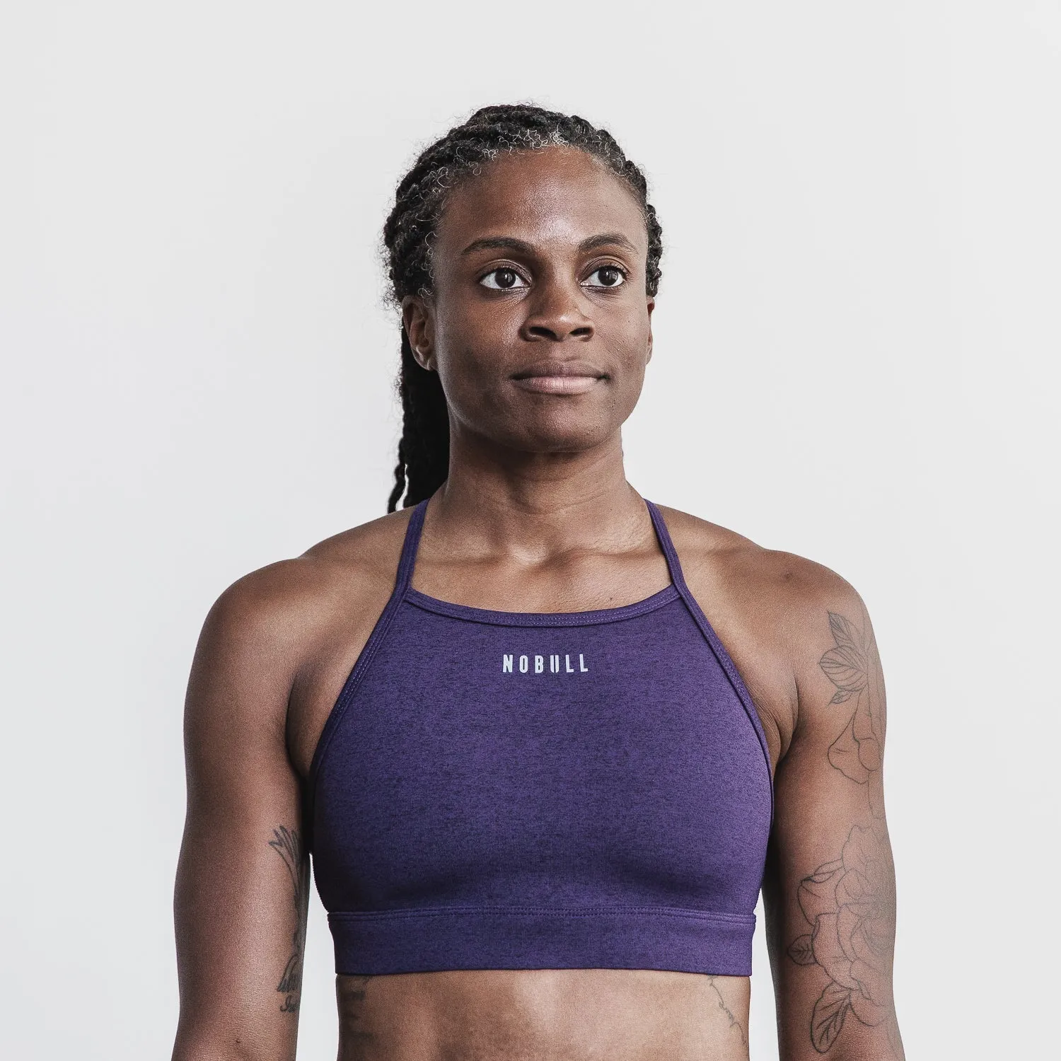 Plush Heather High-Neck Sports Bra