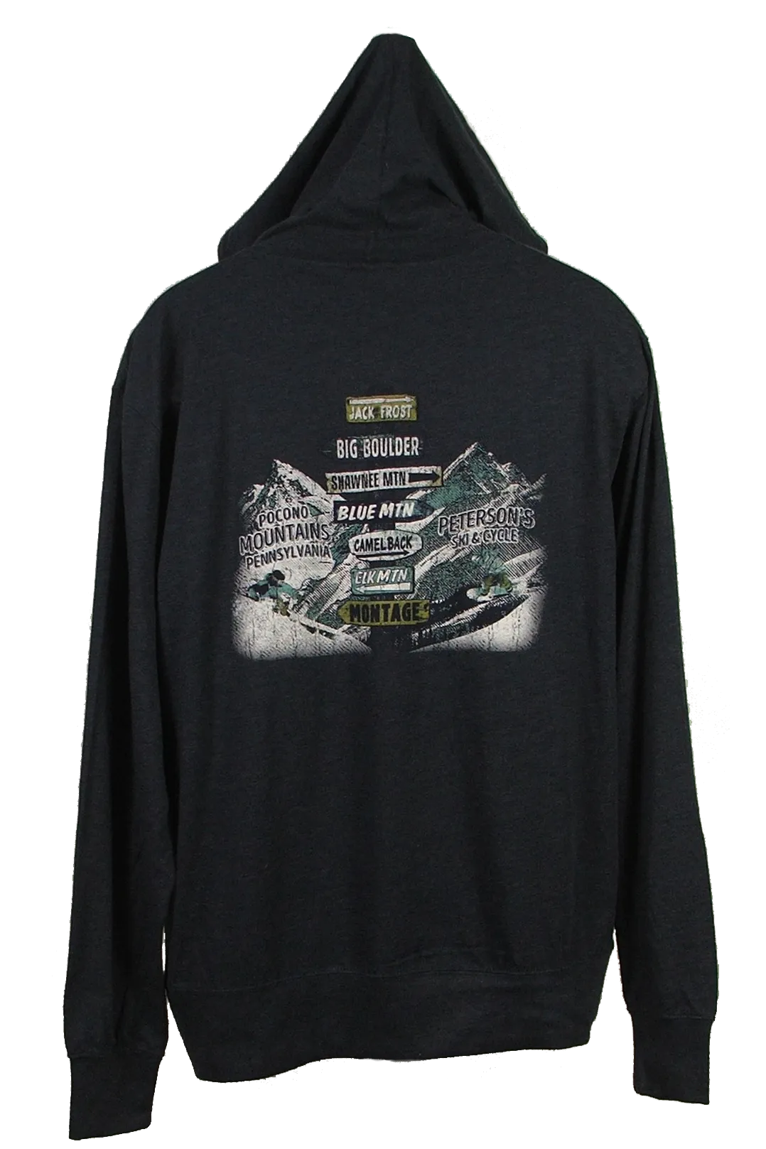 Pocono Mountain Ski Area Light Weight Hooded Sweatshirt