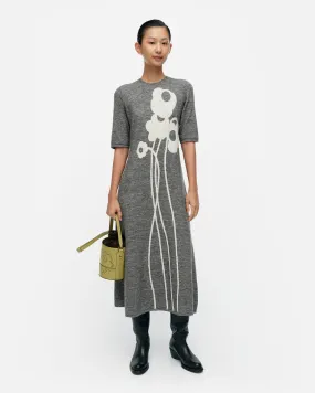 portti lammet knitted wool dress