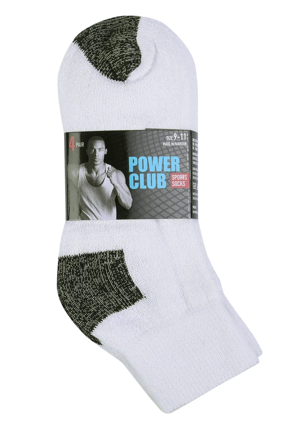 POWER CLUB QUARTER SPORTS SOCKS (PC284_BLACK)