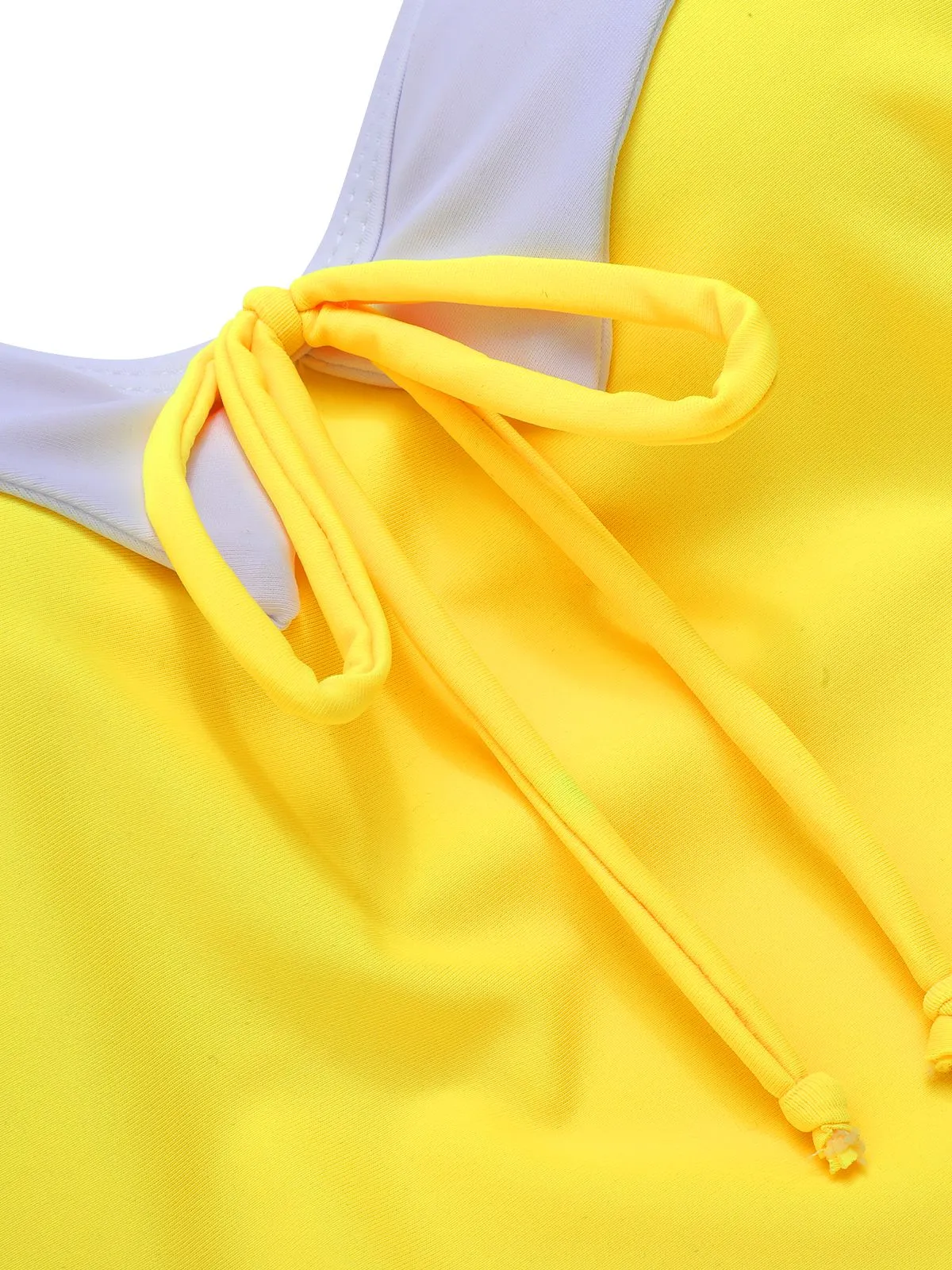 [Pre-Sale] Yellow 1950s Suspender Swimsuit & Daisy Cover-Up