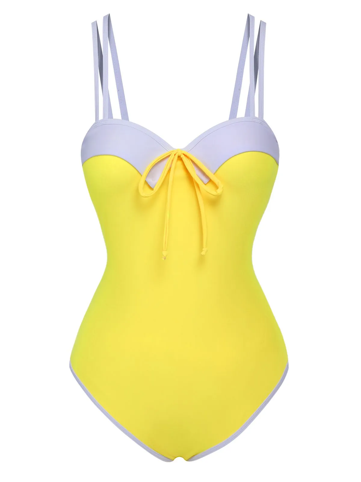 [Pre-Sale] Yellow 1950s Suspender Swimsuit & Daisy Cover-Up