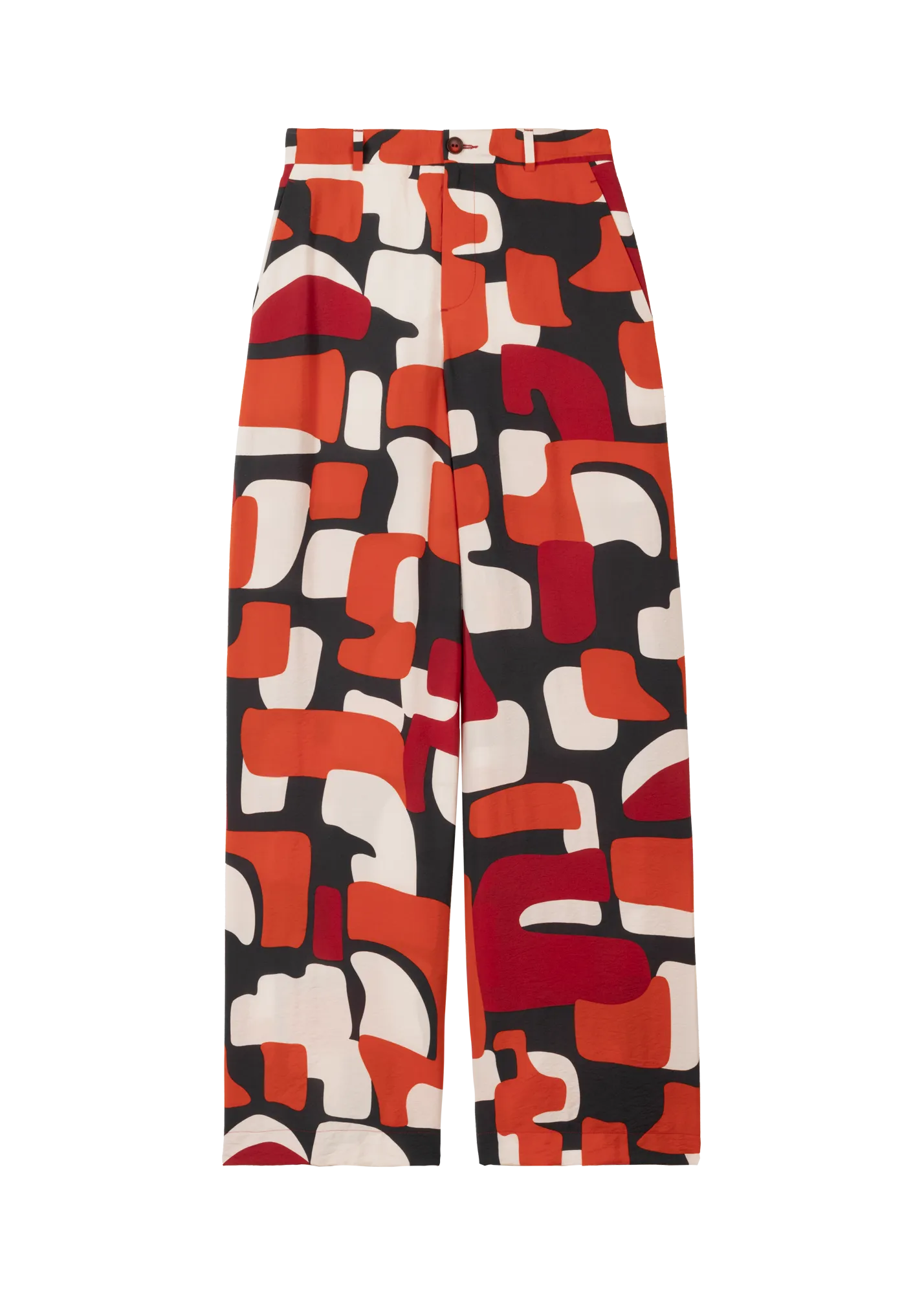 Printed viscose pants