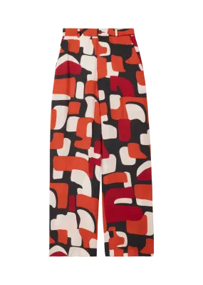 Printed viscose pants