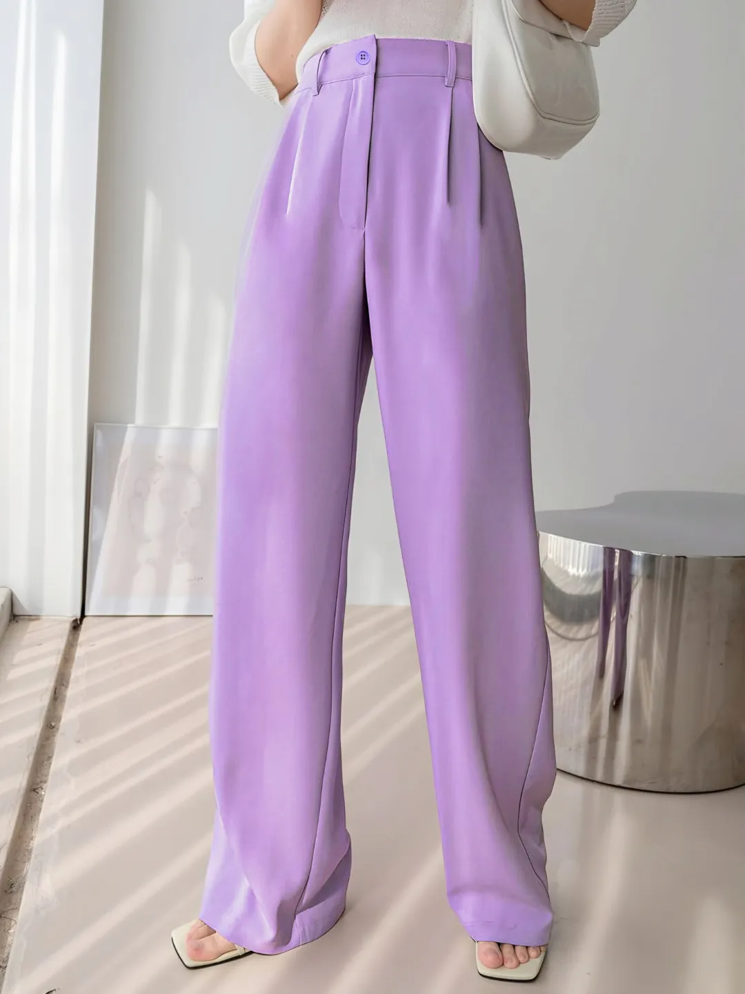 Relaxed Korean Front Pleated Pants