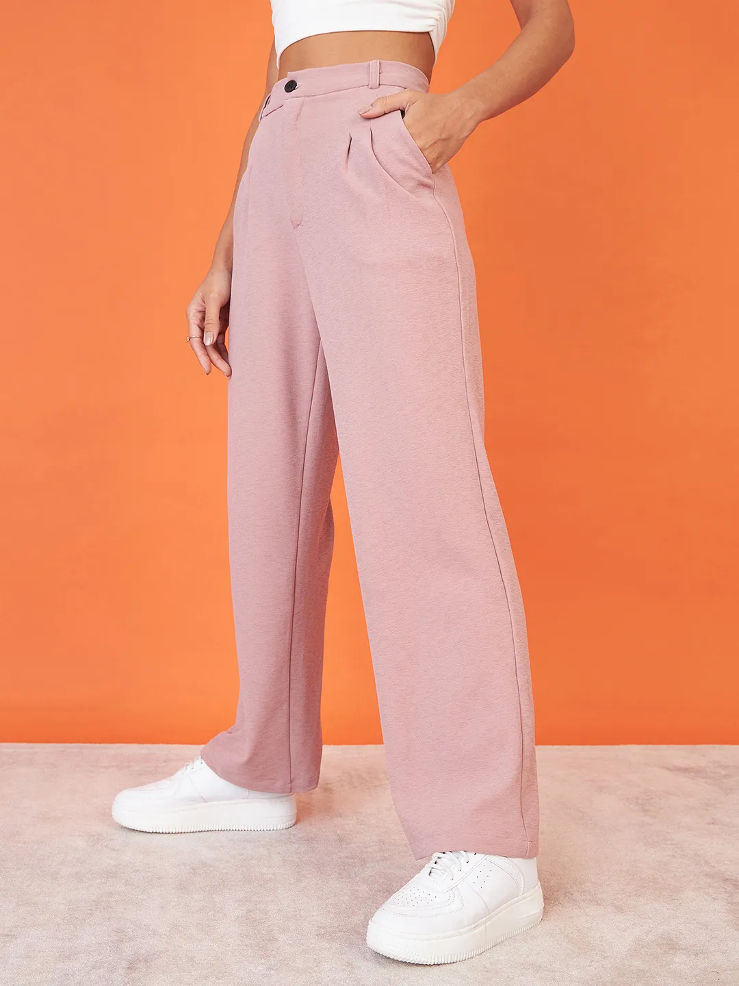 Relaxed Korean Front Pleated Pants