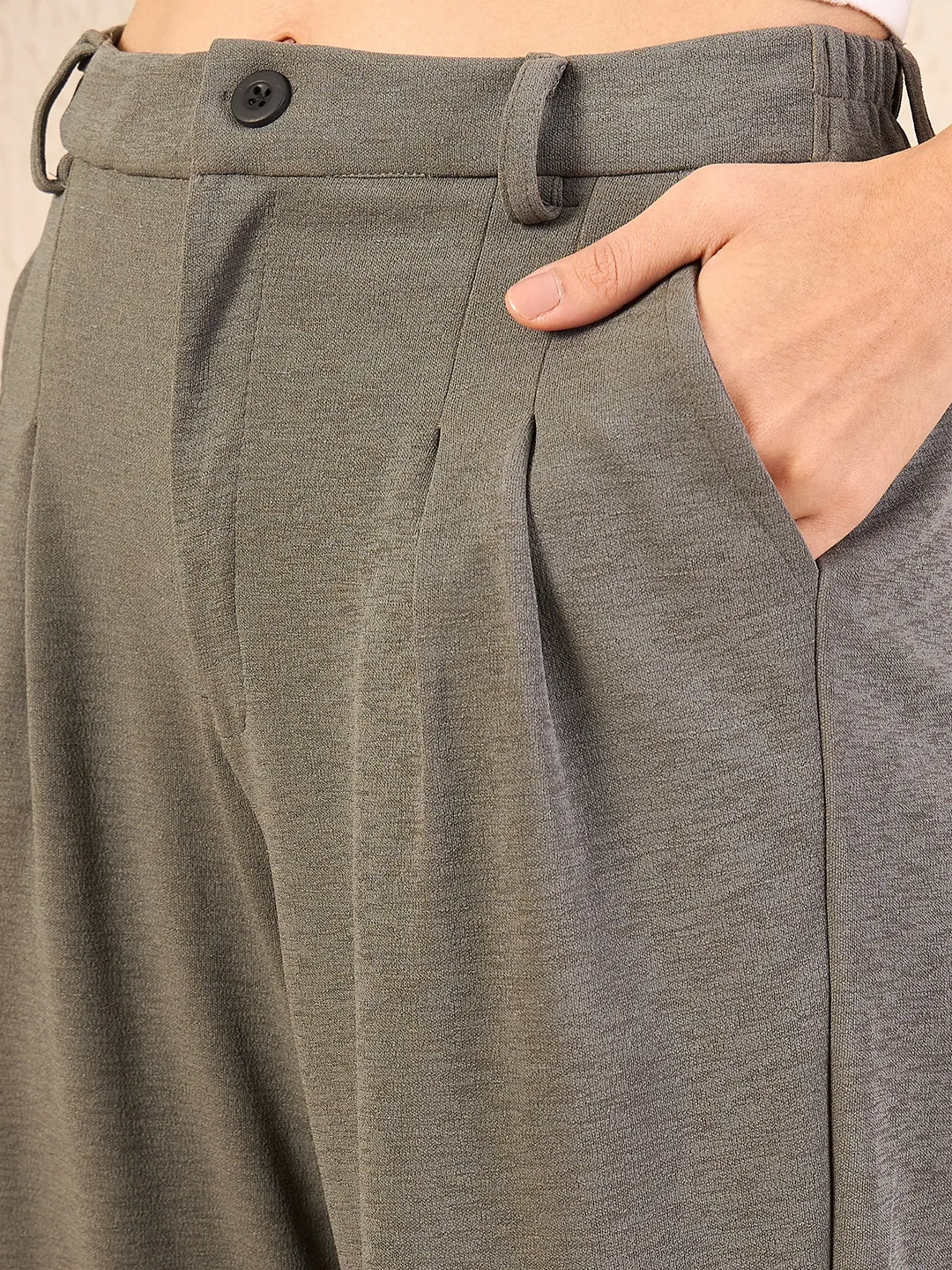 Relaxed Korean Front Pleated Pants