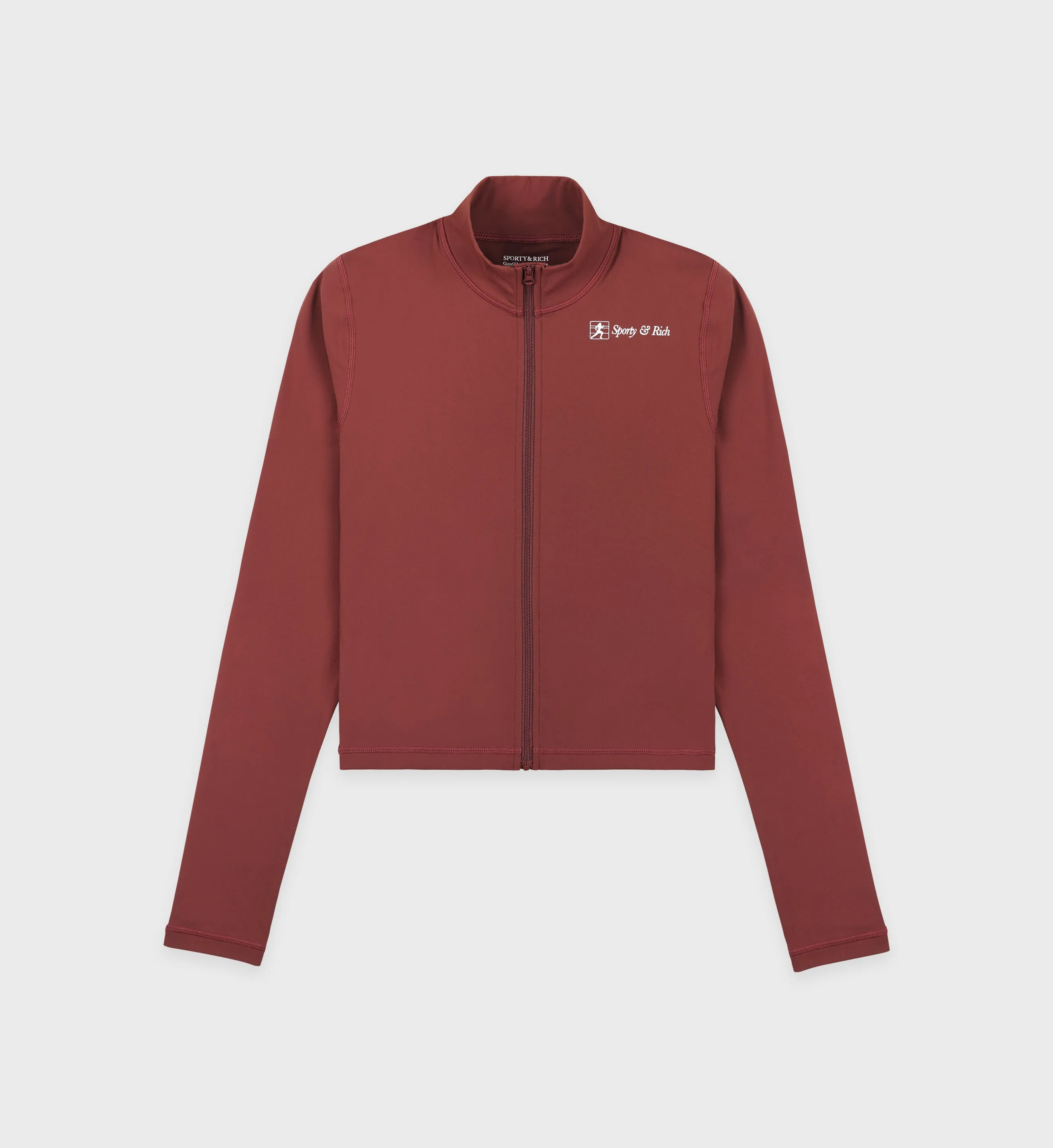 Runner Script Sports Jacket - Maroon/White