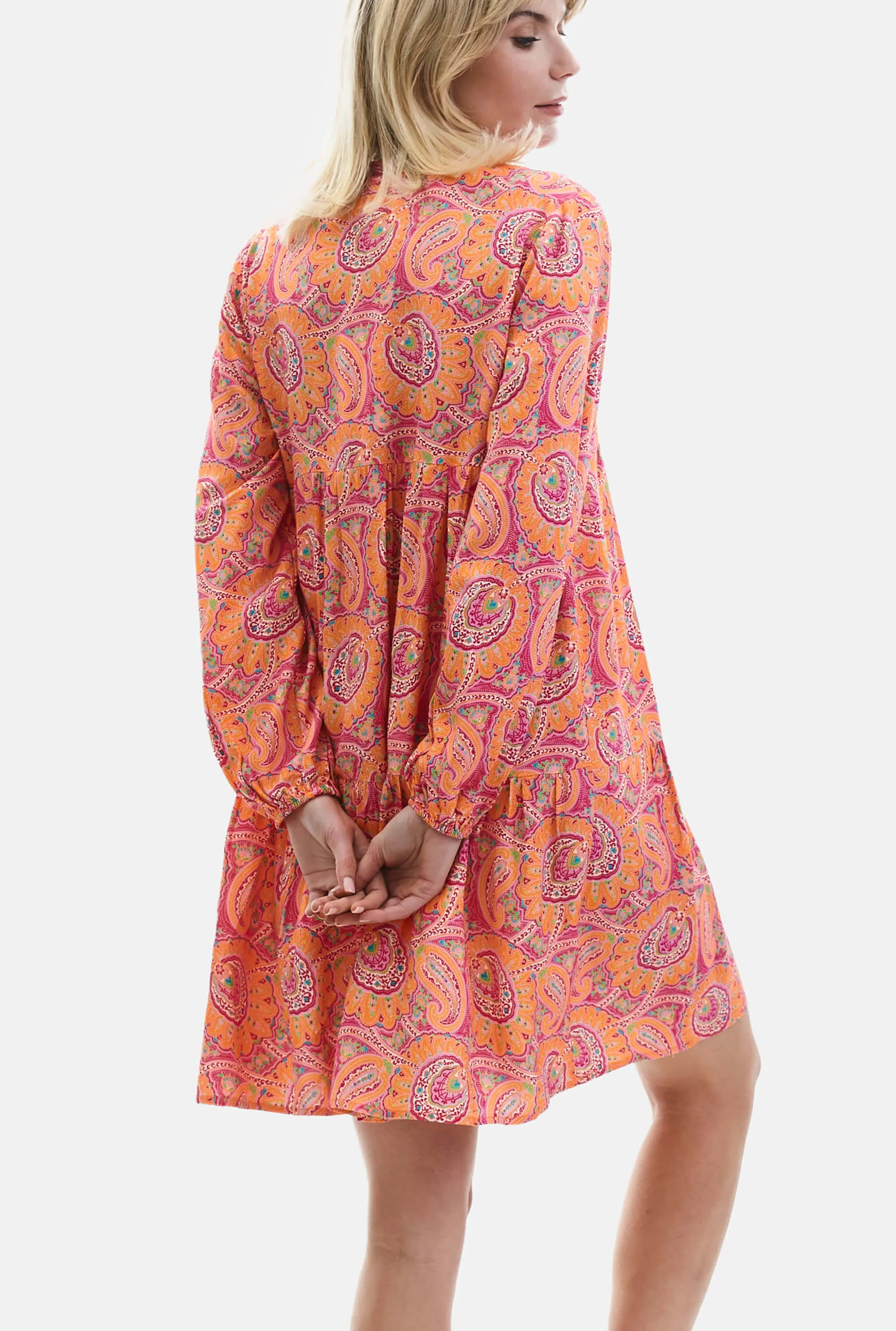 Short Paisley V-neck Dress