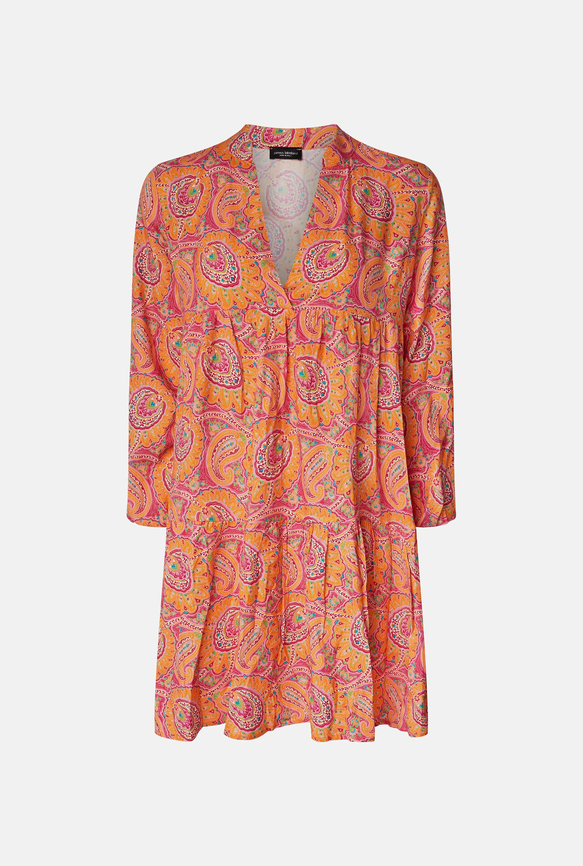 Short Paisley V-neck Dress