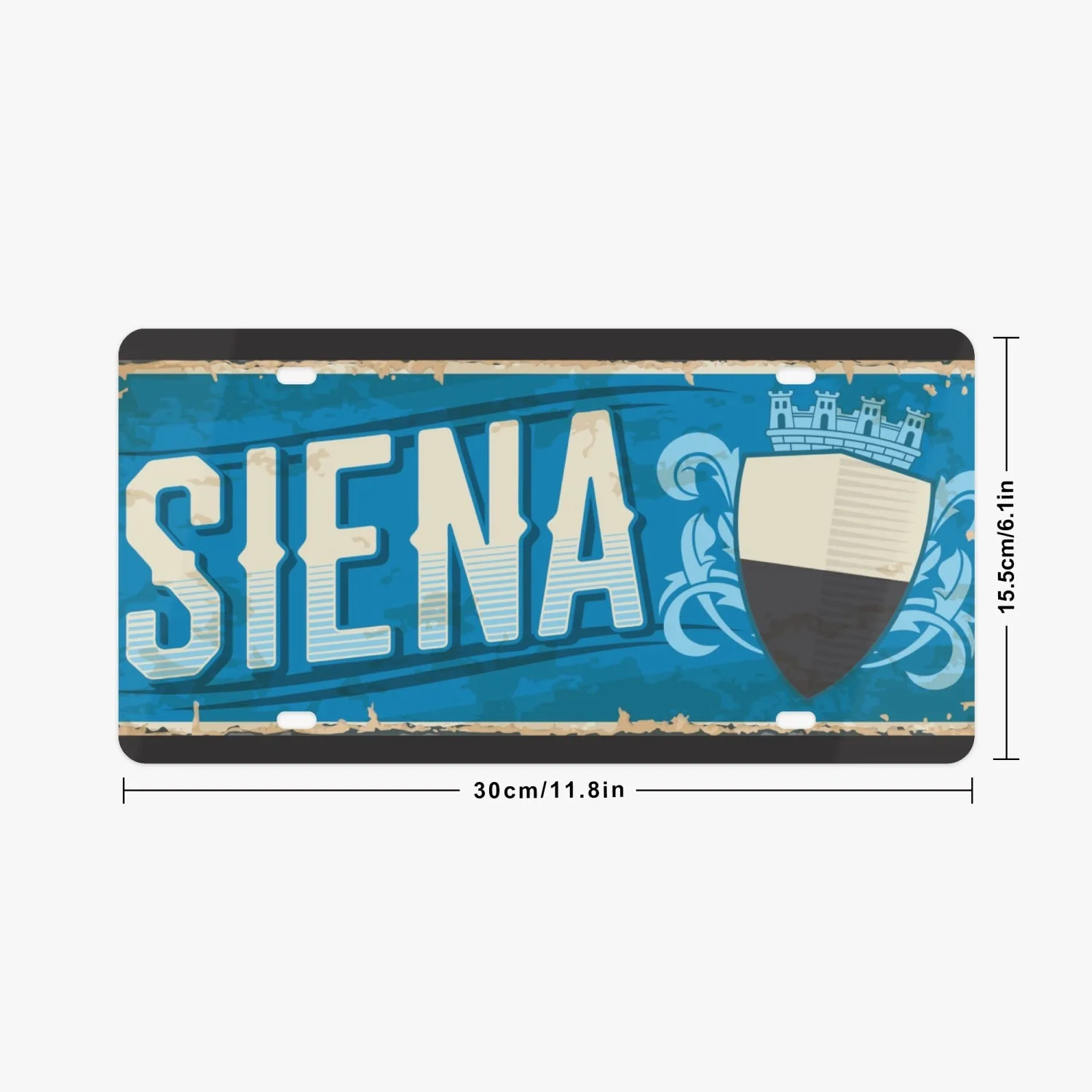 Siena License Plate Italian Style