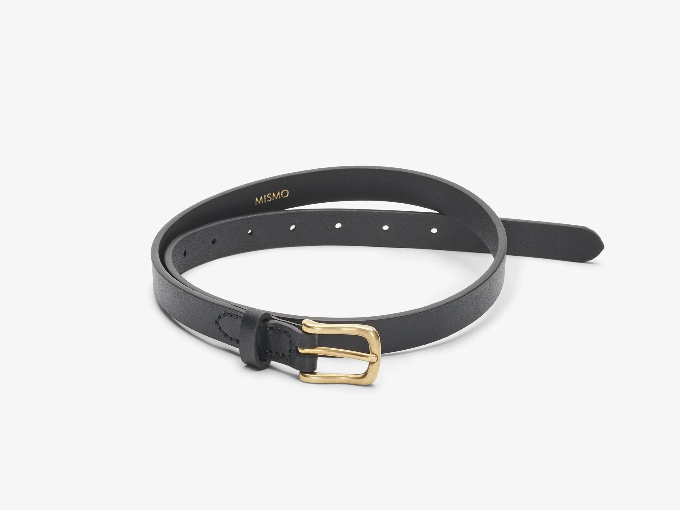 Slim Belt - Black Leather