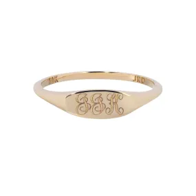 Slim Oval Signet Ring