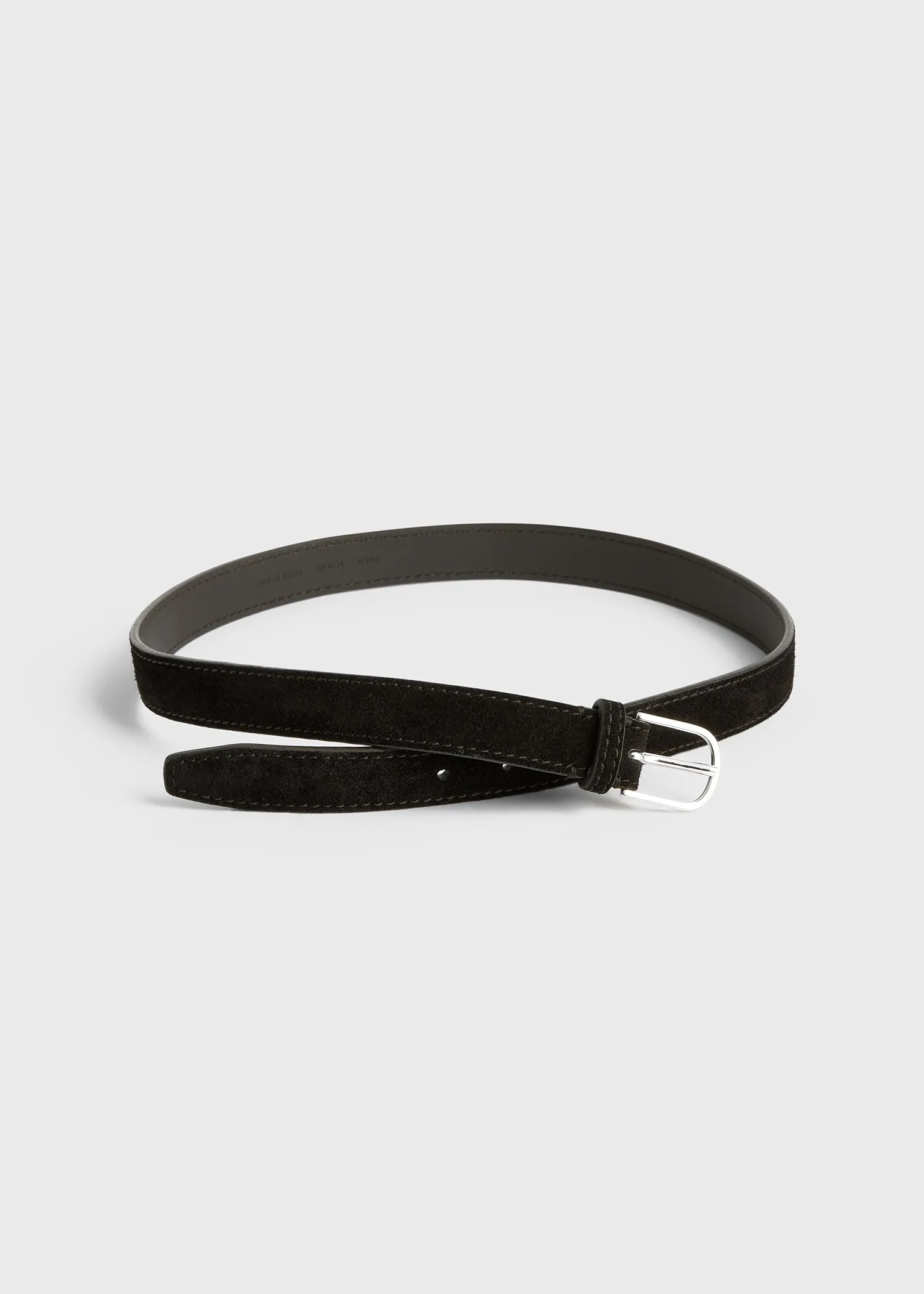 Slim trouser belt espresso