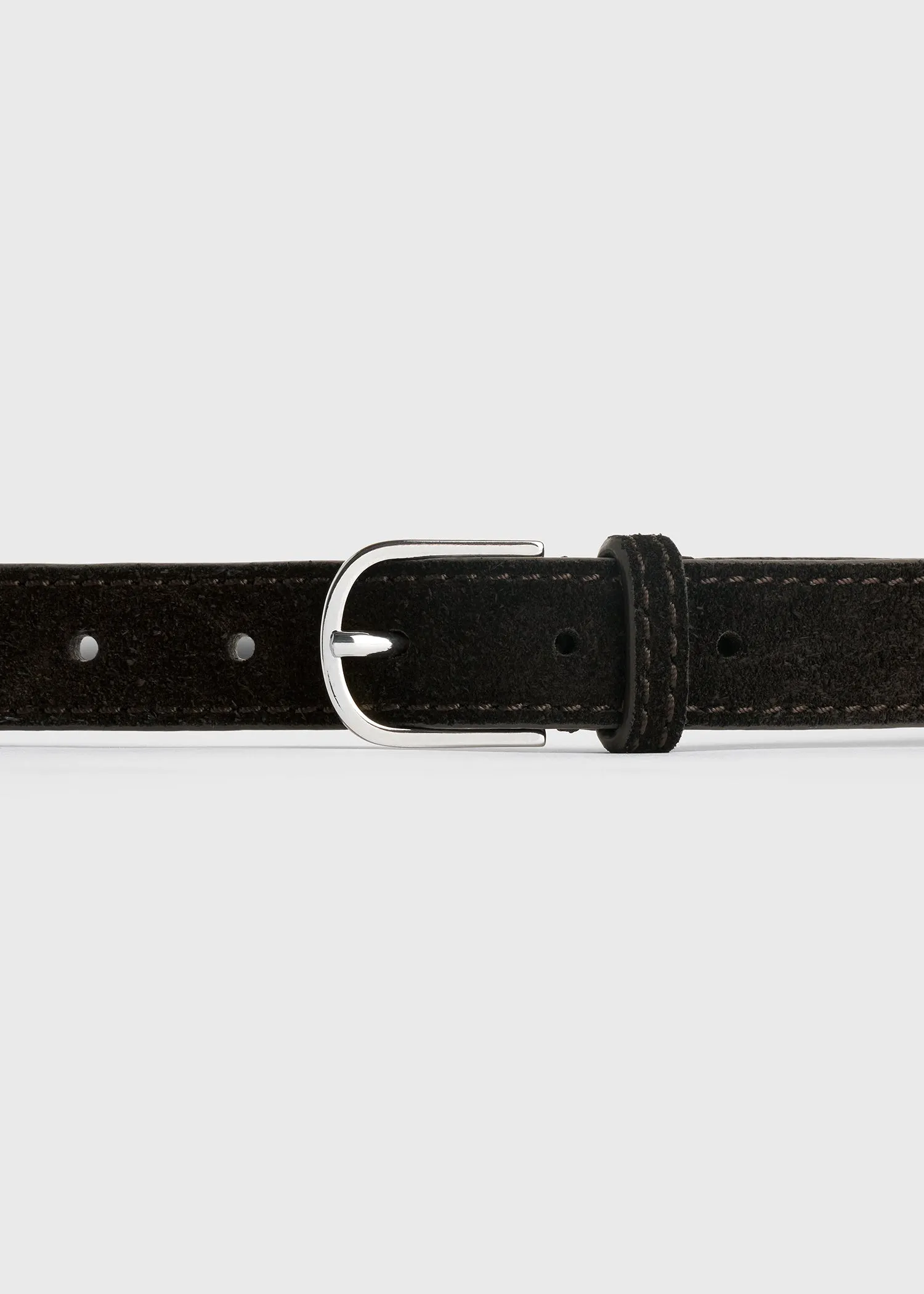 Slim trouser belt espresso