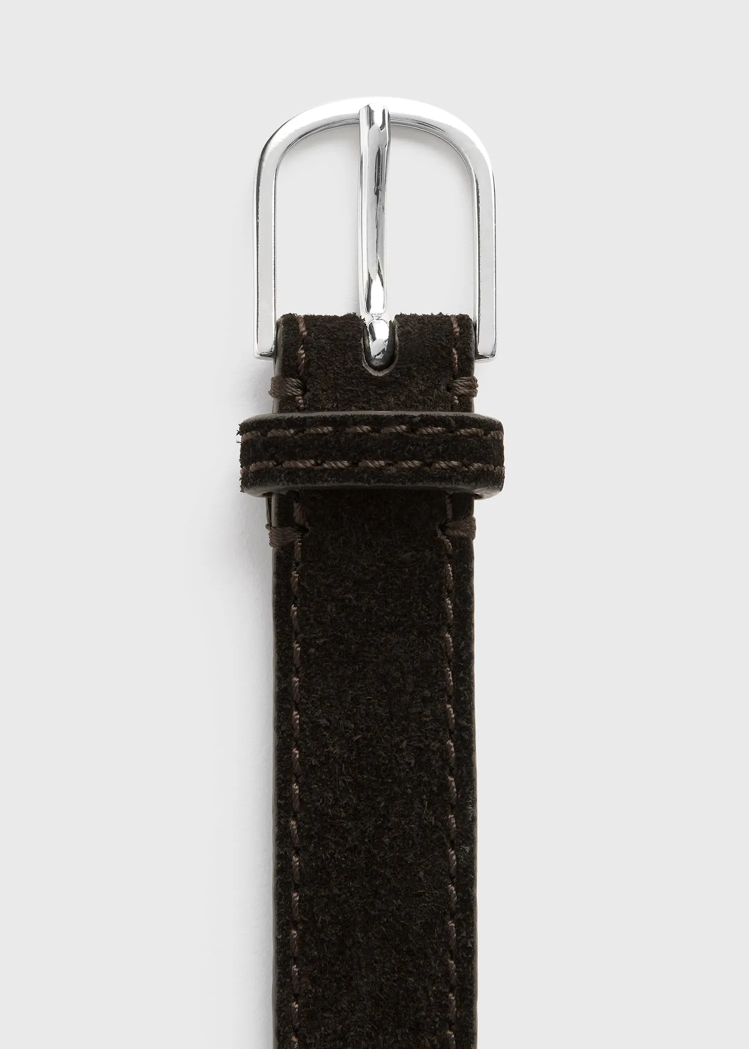 Slim trouser belt espresso