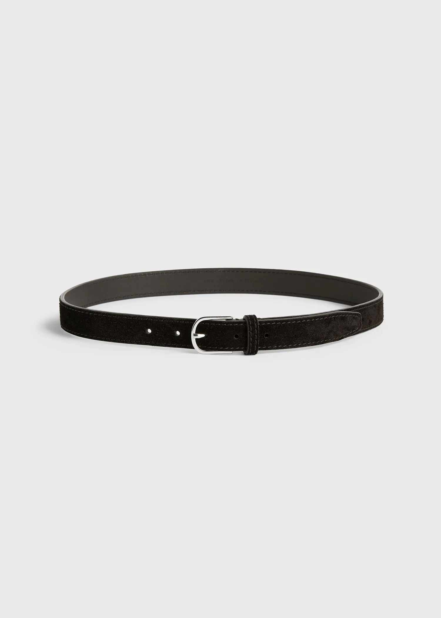 Slim trouser belt espresso