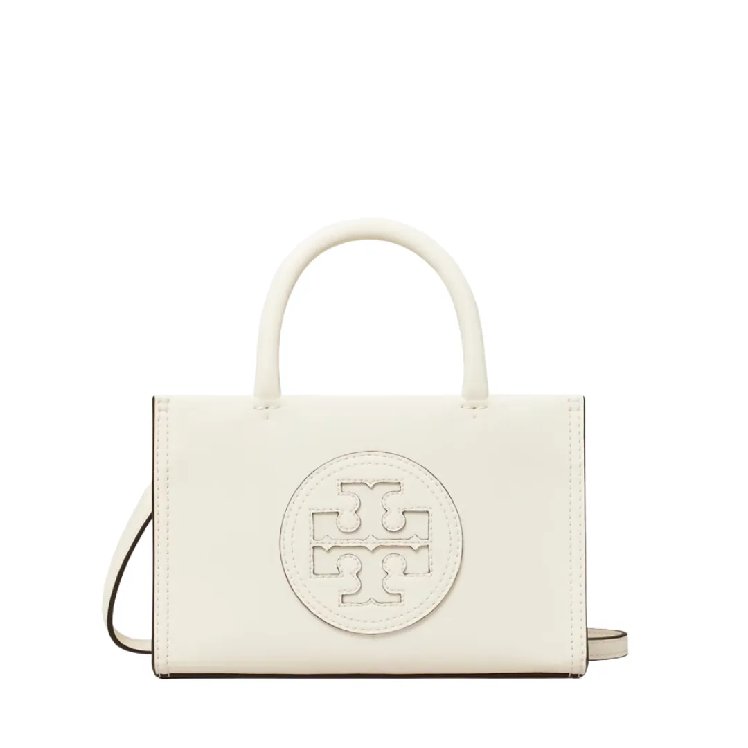 Tory Burch Ella Bio Mini Tote- Warm White