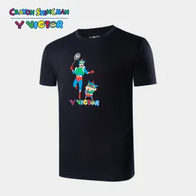 Victor X Crayon Shin-Chan Sports Shirt T-402CS C Black UNISEX