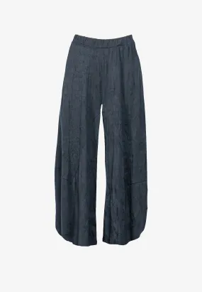 WHISPER Wrinkled viscose jersey pants