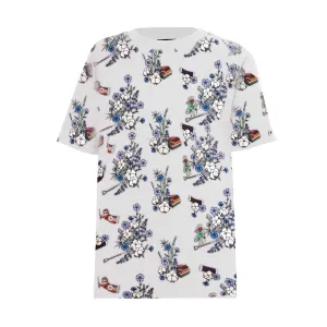 Wit Bloemen T-shirt voor Jongens en Meisjes